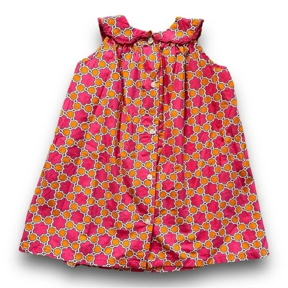 Land’s End | Geometric Print Yoke Dress (3T) - Picture 3 of 6